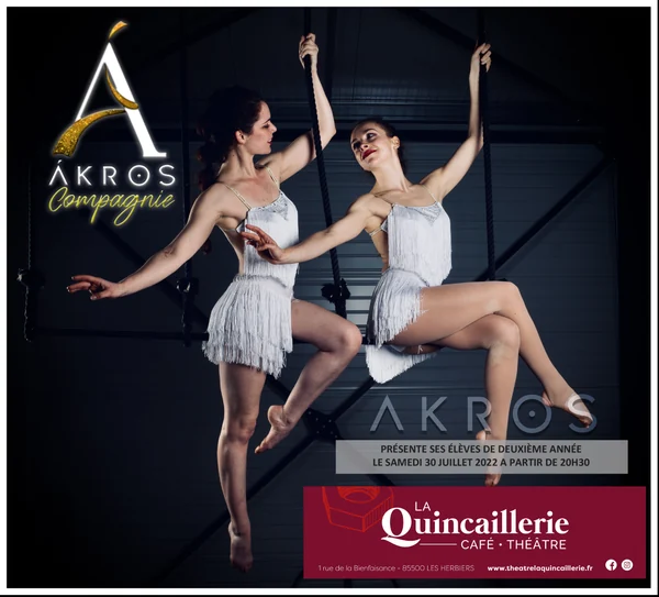 Affiche Ákros de la soirée des élèves à La Quincaillerie
